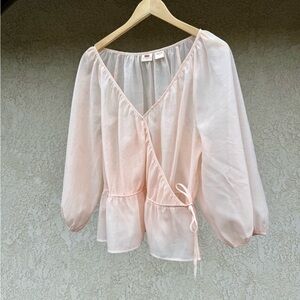 Levi's Light Pink Wrap Blouse
